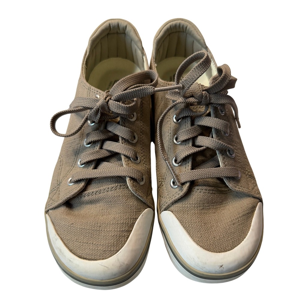 KEEN Coronado Canvas Sneakers Womens 6 Tan Low Top Vulcanized Shoes 1020469